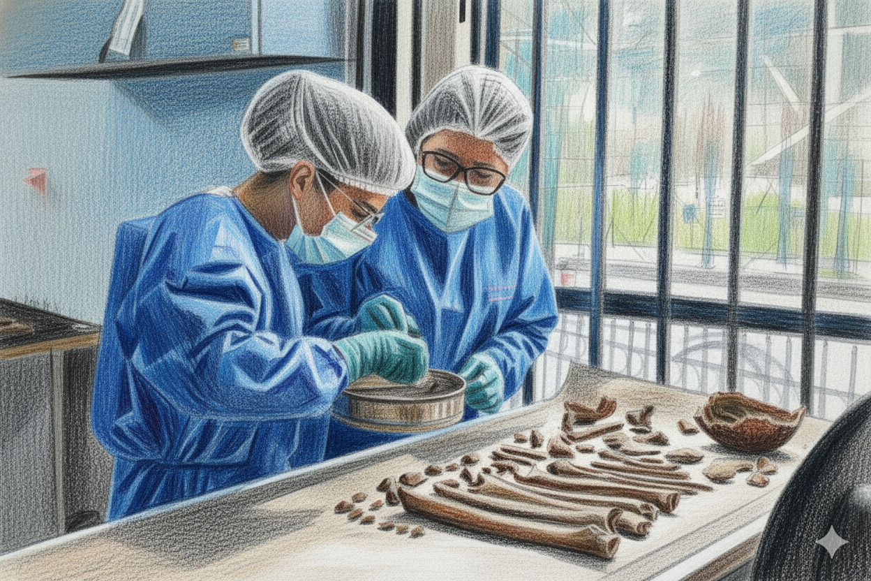 Dentro de un laboratorio de identificación